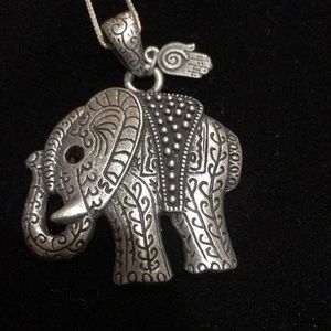 Elephant with Hamsa Boho hippie tribal